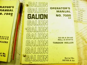 7000C1 DRESSER Galion Tandem Roller Operators Manual Up