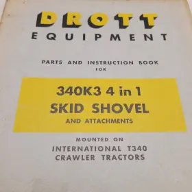 340K3 DROTT Skid Shovel Loader Crawler Owners Manual #2