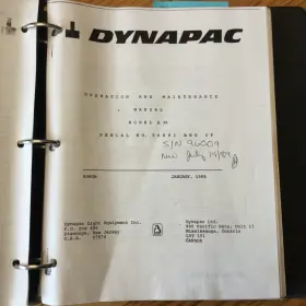 A36OM DYNAPAC Pavemaster Service Repair Operation Manual