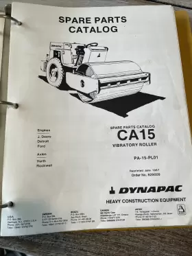 PA-15-PL01 DYNAPAC Vibratory Compactor Roller Manual Book #3