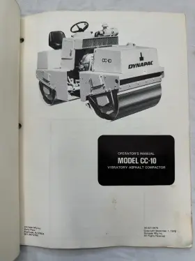 S-10203-2 DYNAPAC Vibratory Roller Operators Manual Book #3