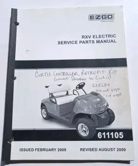 611105 E-Z GO Electric Rxv Golf Service Manual