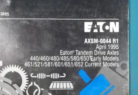 AXSM-0044 EATON Tandem Drive Axles Service Repair Manual #2