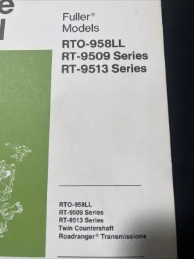 RTO-958LL EATON FULLER Rt Service Manual Transmission #2
