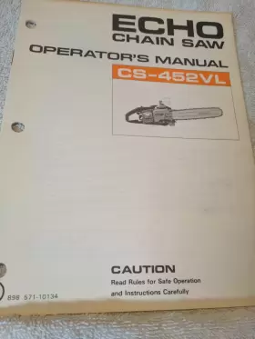 CS-452VL ECHO Chain Saw Operators Manual