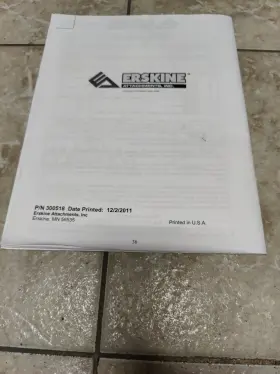 300518 ERSKINE MANUFACTURING Snow Blower Operators Manual #2