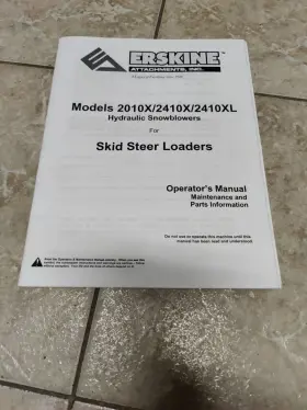 300518 ERSKINE MANUFACTURING Snow Blower Operators Manual