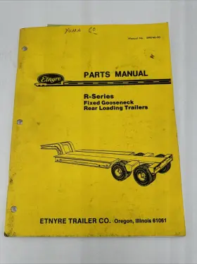 599740-90 ETNYRE Trailers Manual Gooseneck