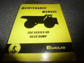 300KD EUCLID Kd Rear Dump Operator Manual Xz