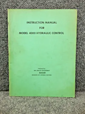 64SP6 EUCLID Hydraulic Control Instruction Manual