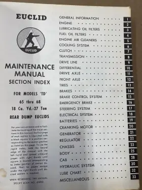 65-68 EUCLID Manual Td Rear Dump #3