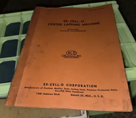 74-AL EX-CELL-O Center Lapping Operator Manual
