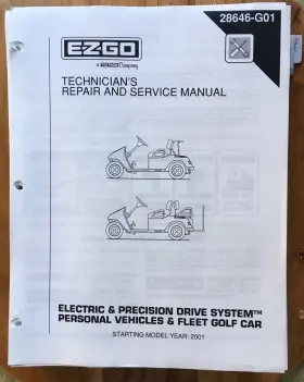 28646G01 EZGO Golf Technicians Repair Service Manual Loose