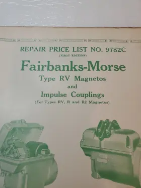 9782C FAIRBANKS MORSE Rv Magnetos Couplings Repair Reciept #3