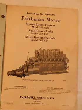 3600A4 FAIRBANKS MORSE ENGINE Diesel Engines Marine #3