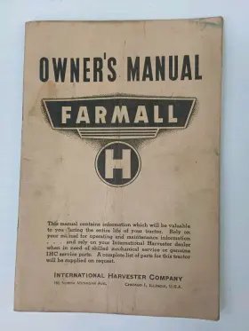 752589917469 FARMALL Tractor Owners Operators Manual Ihc Farm