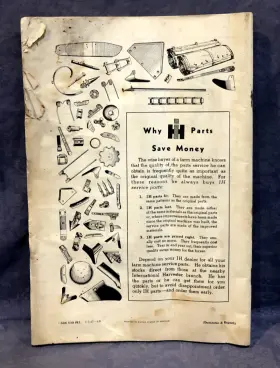 B-238 FARMALL Mccormick Deering Cultivators Nos Owners Manual #2