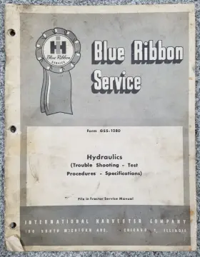GSS-1280 FARMALL International Tractor Hydraulics Trouble