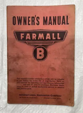 INT-5496 FARMALL International Harvester Owners Manual