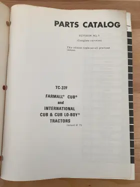TC-37F FARMALL Cub International Boy Tractor Catalog #2