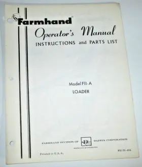 F11-A FARMHAND Loader Operators Manual