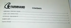 F20-A FARMHAND Loader Operators Manual Up #2