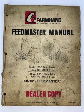 F81-F FARMHAND Feedmaster Grinder Mixer Operators Manual