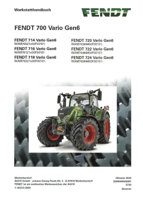 669182 FENDT Vario Traktor Werkstatthandbuch Deutsch