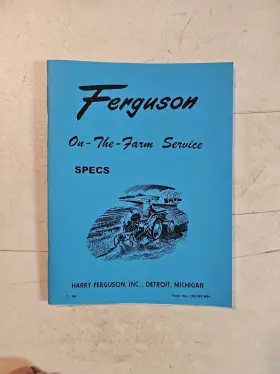 199-085-M91 FERGUSON Farm Service Specs Tractors Reprint