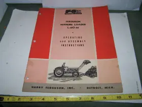L-UO-20 FERGUSON Manure Loader Owners Manual Farm Tractor Hit