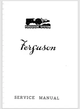 TE-A20 FERGUSON Tractor Service Manual