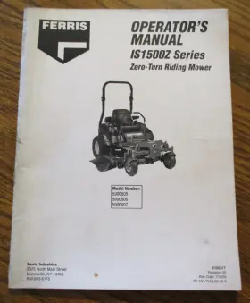 5900607 FERRIS Turn Riding Mower Operators Manual