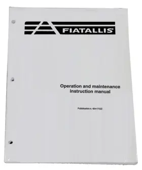 60417025 FIAT-ALLIS Manual Owners Operators Book
