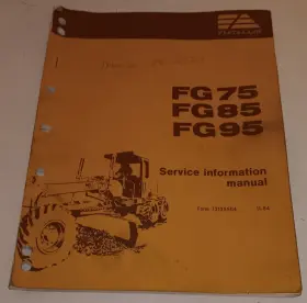 FG95 FIAT-ALLIS Motor Grader Service Manual