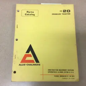 0626018-6 FIATALLIS Fiat Allis Chalmers Crawler Tractor Book