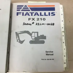 604.06.755 FIATALLIS Fiat Allis Excavator Service Repair Book