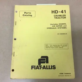 70696416 FIATALLIS Fiat Allis Crawler Tractor Bulldozer Book