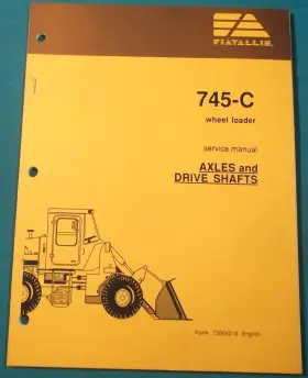 73069218 FIATALLIS Wheel Loader Axles Drive Shafts Service