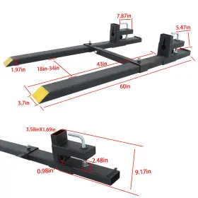 IN4129281AL FINDMALL Pallet Forks Clamp Tractor #2