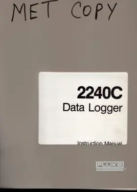 2240C FLUKE Data Logger Instruction Manual