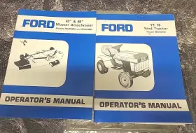 09GN2199 FORD Yt Mower Manual