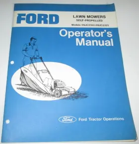 09JC2163 FORD Propelled Lawn Mower Operators Manual