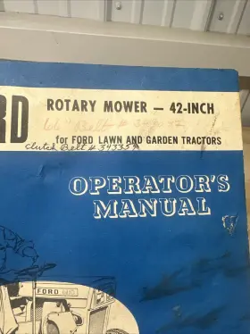 11656.5 FORD Rotary Mower Tractors Owners Manual Se #2