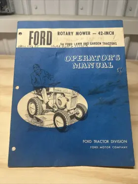11656.5 FORD Rotary Mower Tractors Owners Manual Se