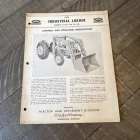 19-105 FORD Loader Operator Manual User