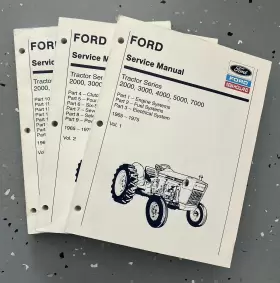 2000-7000 FORD Tractor Operator Manual Service Set #3