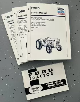 2000-7000 FORD Tractor Operator Manual Service Set