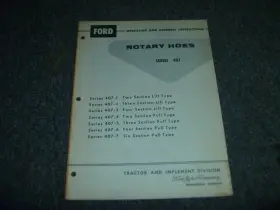 407-7 FORD Rotary Hoes Operator Manual Xz