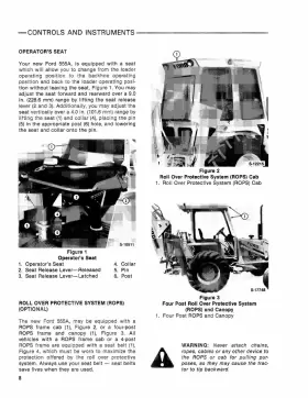 555A FORD Tractor Operators Owners Manual Loader Backhoe #3