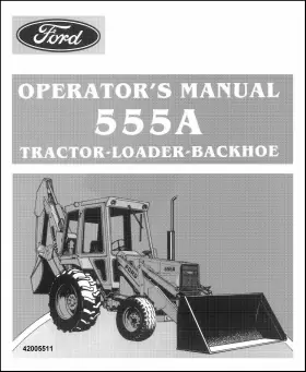 555A FORD Tractor Operators Owners Manual Loader Backhoe